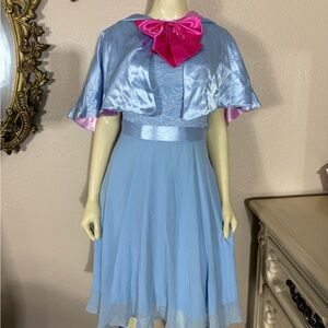 Disney Blue Midi Dress with fairy Godmother cape